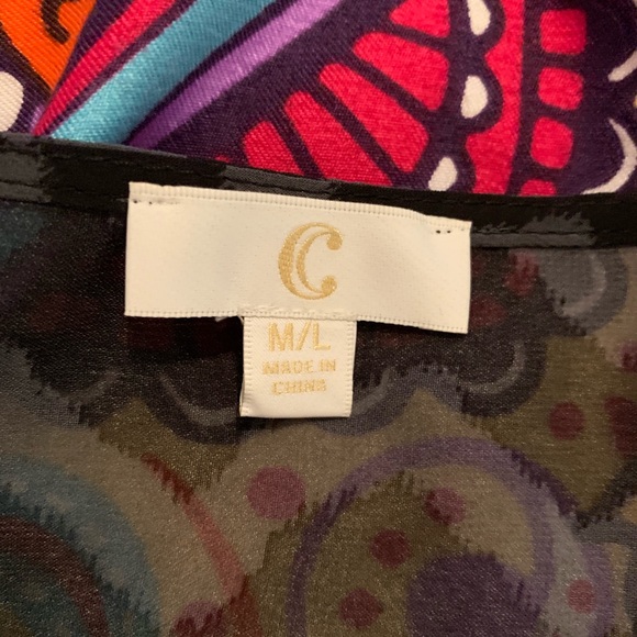 Charming Charlie’s black/gray sheer tunic top. - Picture 5 of 6